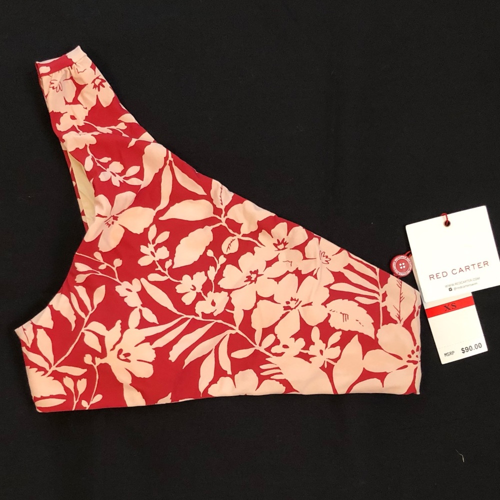 RED CARTER BIKINI TOP